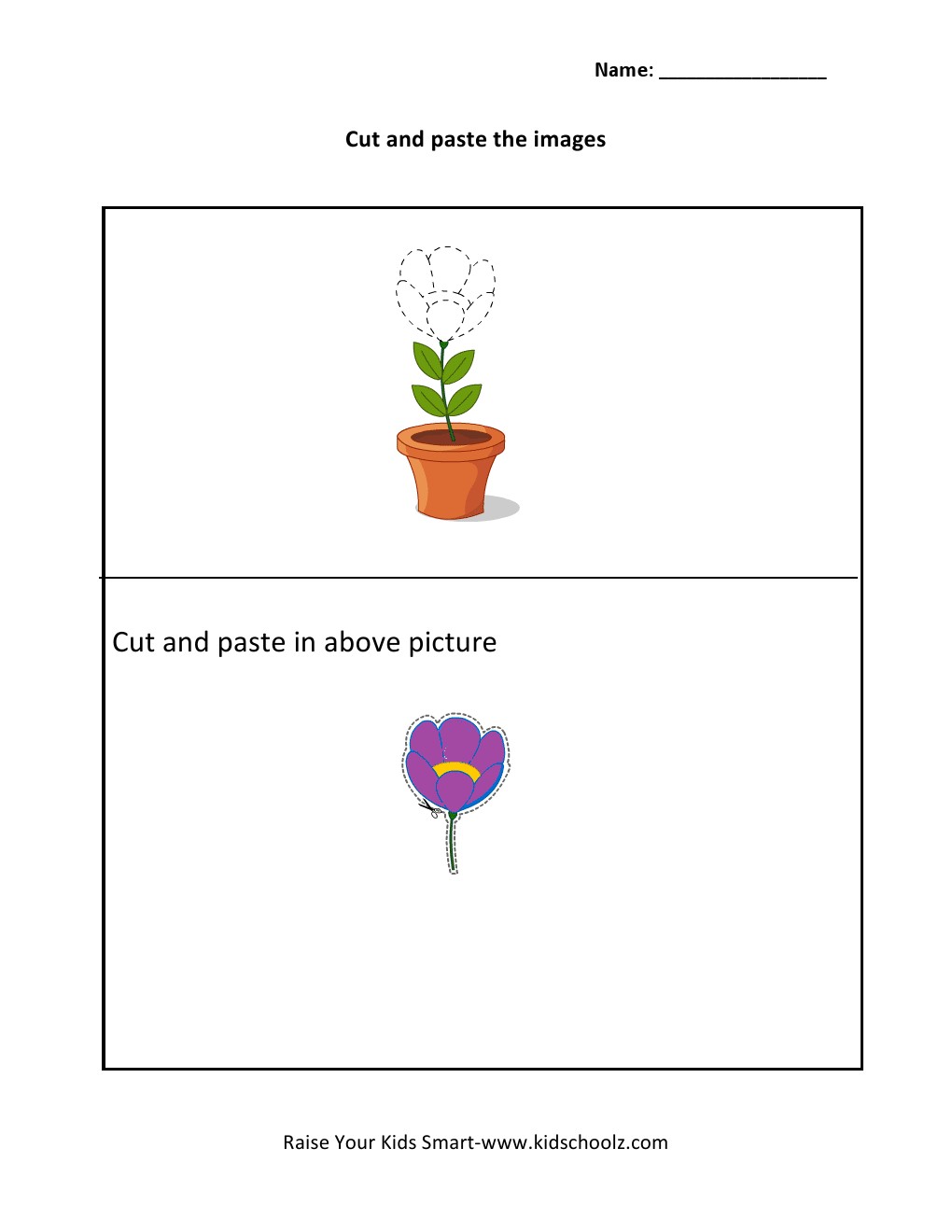 Grade 1- Cut and Paste Activity Worksheets