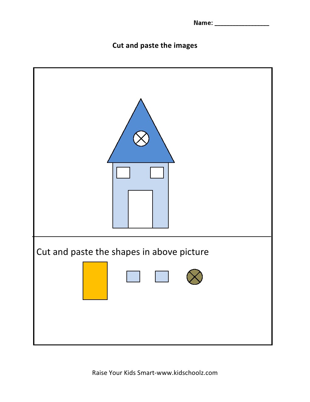 Grade 1- Cut and Paste Activity Worksheets