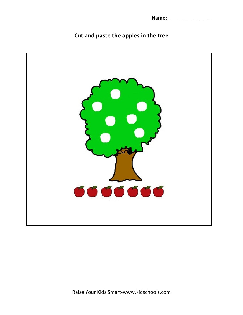 Grade 1- Cut and Paste Activity Worksheets