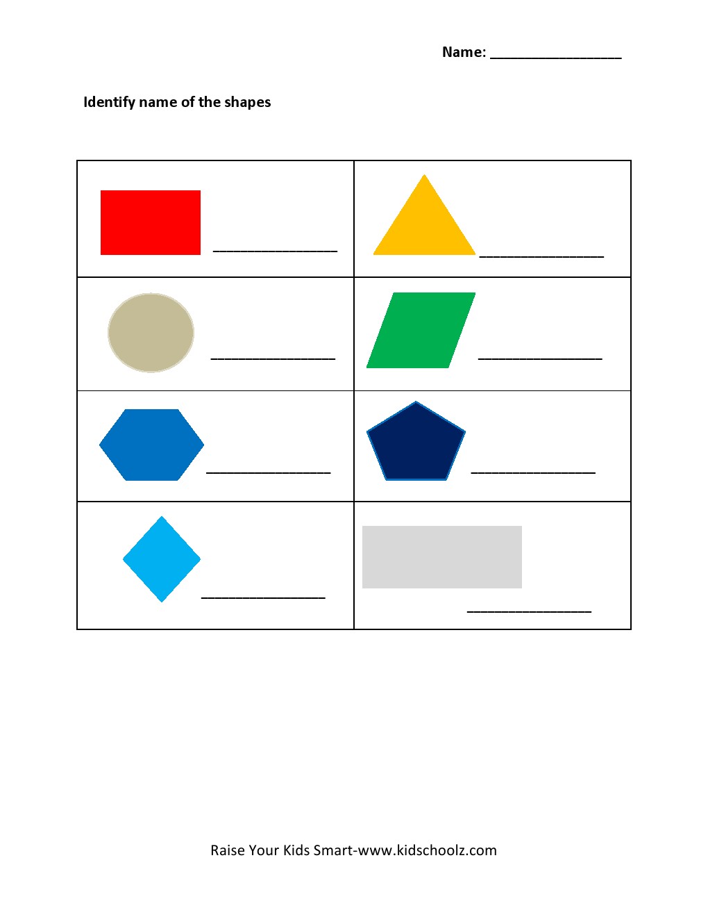 Geometry Worksheet