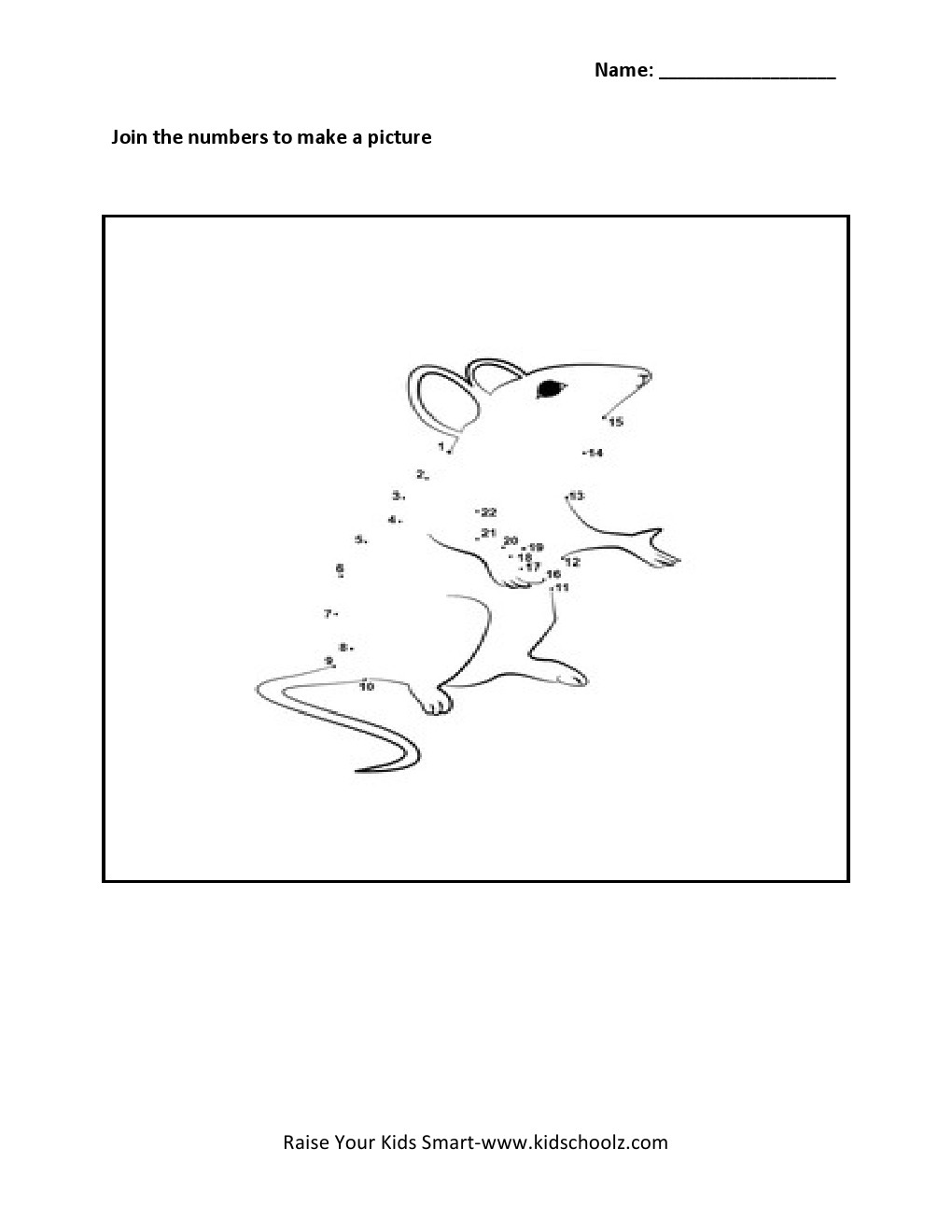 Grade 1 - Numbers Joining Worksheets
