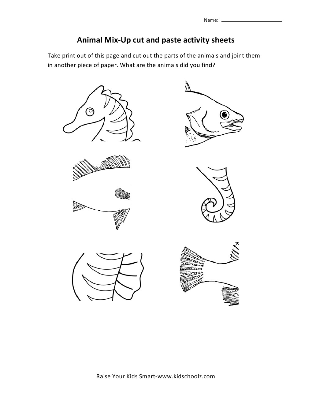 Grade 2 - Cut and Paste Activity Worksheets