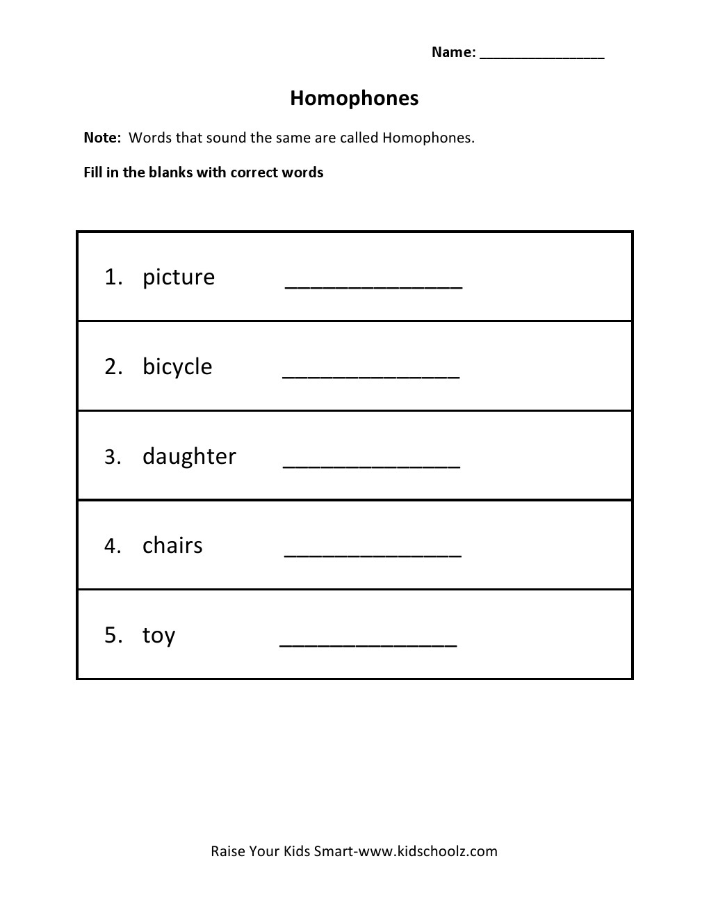 Grade 3 - Singular & Plural Worksheet