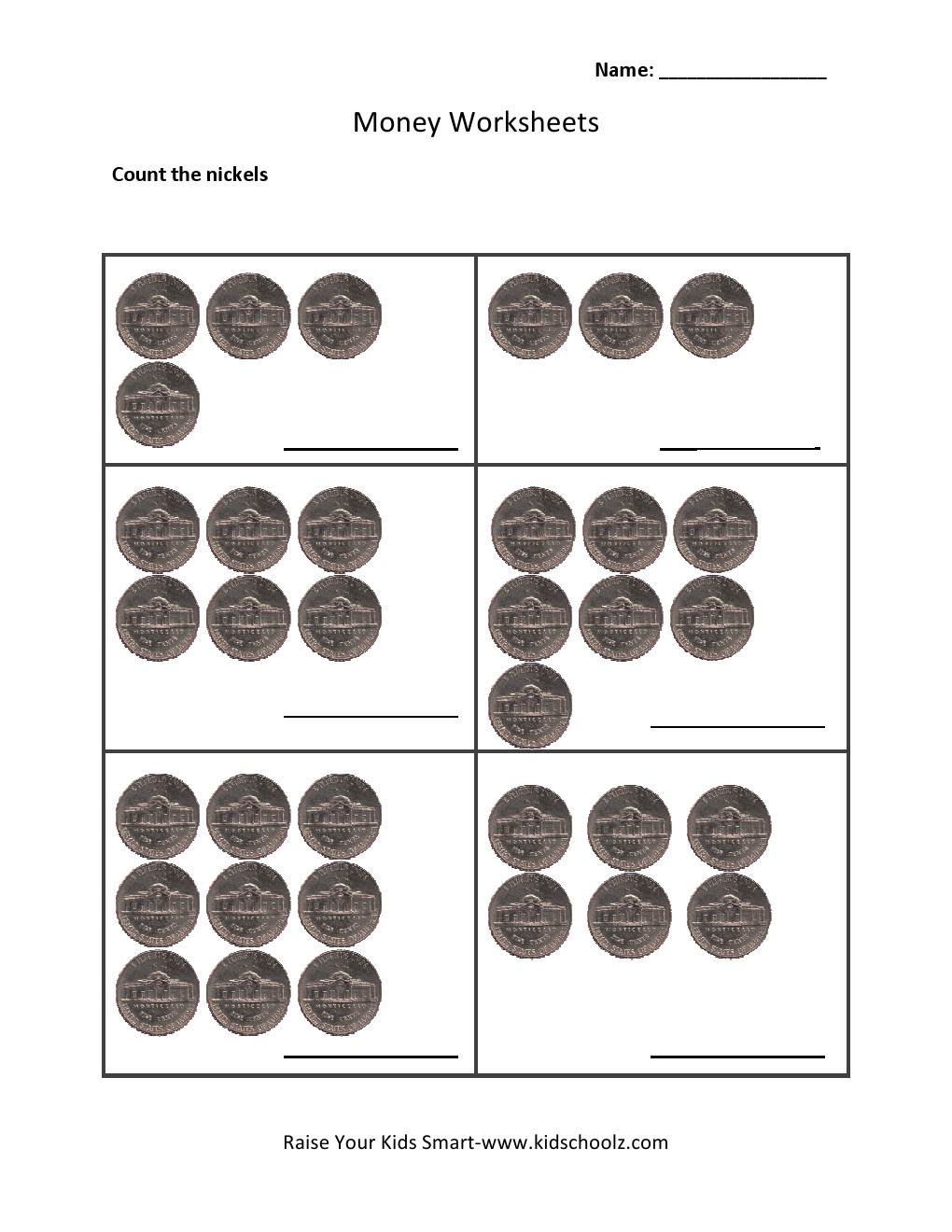 Grade 2 - Money Worksheet