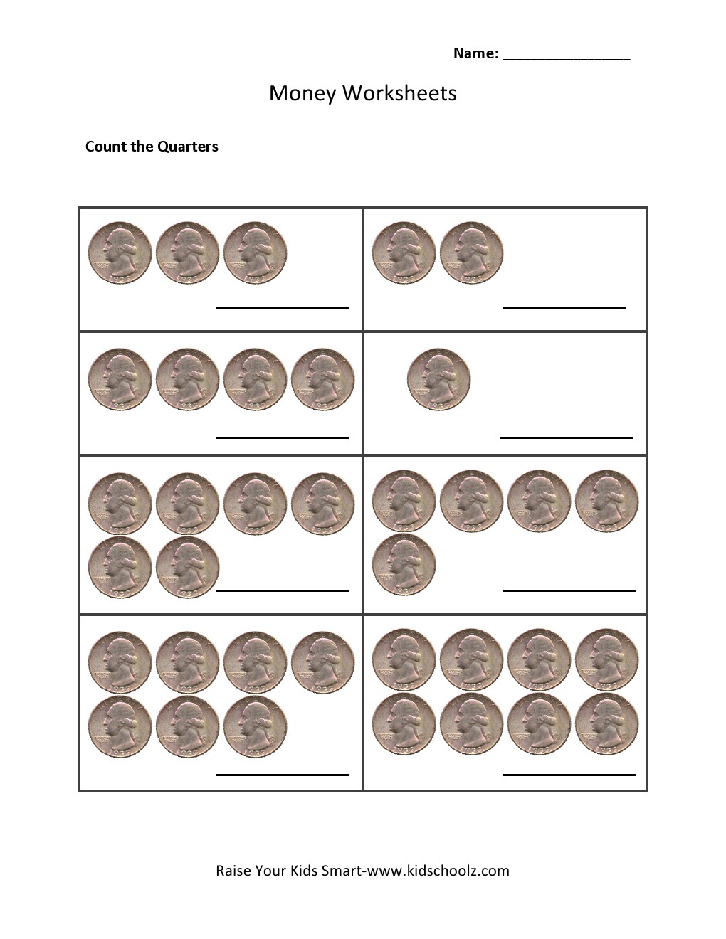 Grade 2 - Money Worksheet